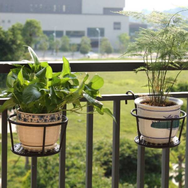 ที่แขวนกระถางต้นไม้สีดำ