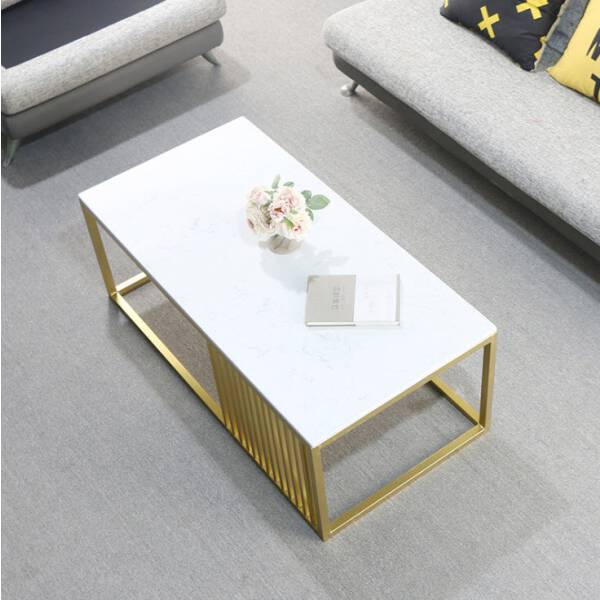 โต๊ะกลางห้องรับแขกท็อปหินอ่อนสี่เหลี่ยมผืนผ้า ราคา