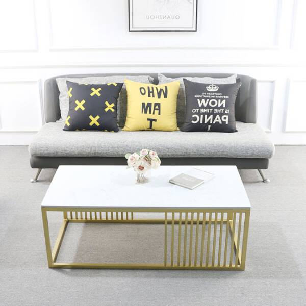 โต๊ะกลางห้องรับแขกท็อปหินอ่อนสี่เหลี่ยมผืนผ้า ราคาพิเศษ