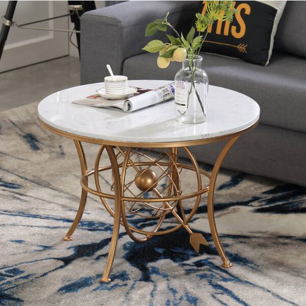 โต๊ะกลางห้องรับแขกดีไซน์เอกลักษณ์ ขาทอง ท็อปหินอ่อน ราคา