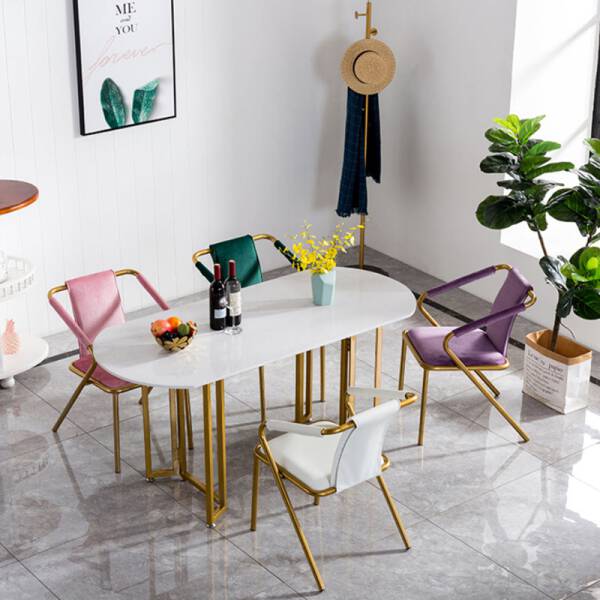 ขาย โต๊ะอาหารลายหินอ่อน Marble Dining Table ใหม่พิเศษ