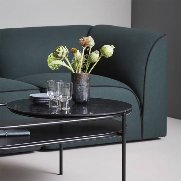 รายละเอียด โต๊ะกลางลายหินอ่อนดีไซน์ไม่เหมือนใคร ท็อปหินสีดำ