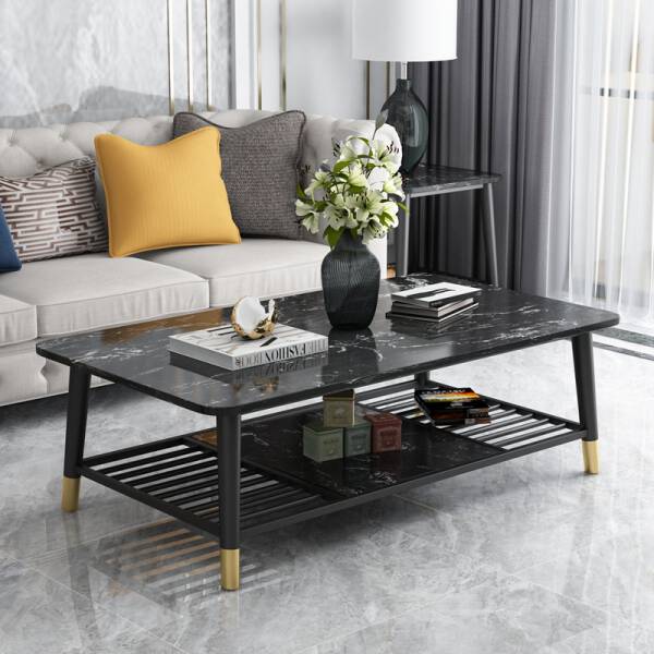 โต๊ะกลางหินอ่อนสีดำ