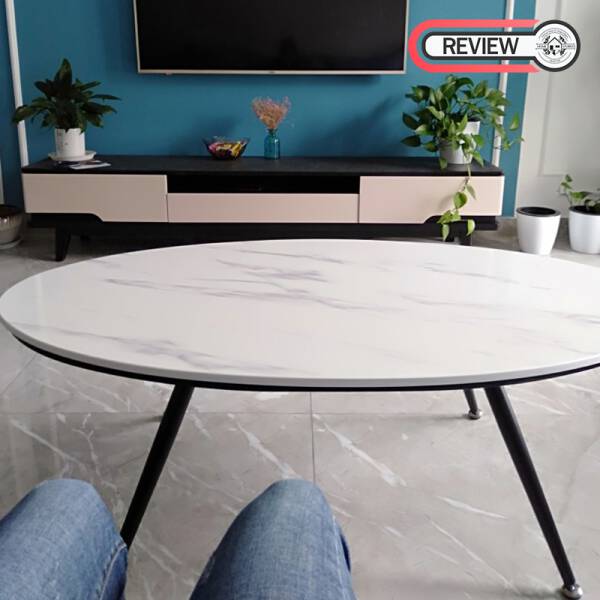 รีวิว โต๊ะกลางรับแขกท็อปหินอ่อนทรงรี - Oval Coffee Table II