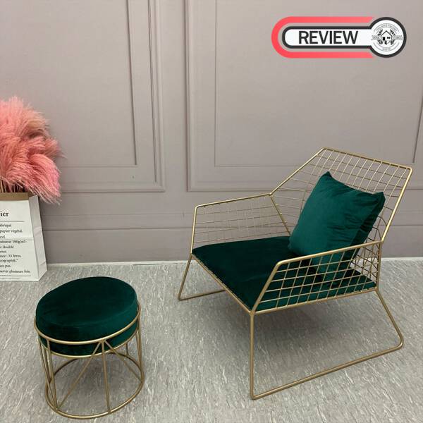 เก้าอี้กลมบุกำมะหยี่สำหรับแต่งบ้าน