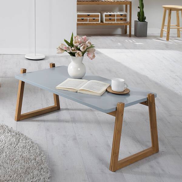 โต๊ะกลางไม้อเนกประสงค์ สีเทา