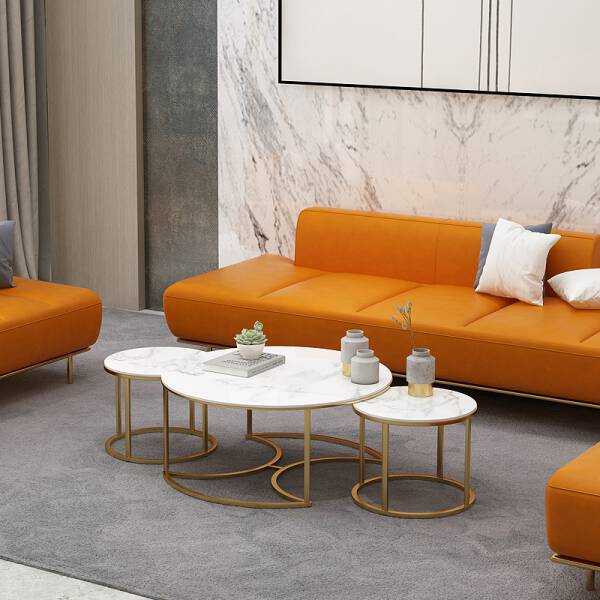 ขาย โต๊ะกลางห้องรับแขกท็อปหินอ่อน 3 ตัว ราคาพิเศษ