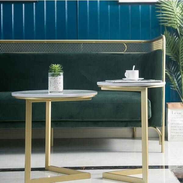 ขาย ชุดโต๊ะข้างเตียงข้างโซฟาท็อปหินอ่อน 2 ตัว