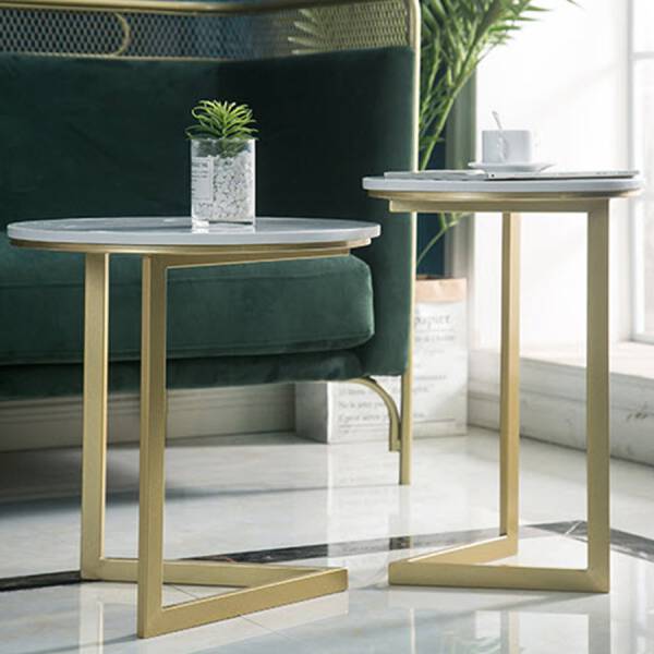 ชุดโต๊ะข้างเตียงข้างโซฟาท็อปหินอ่อน 2 ตัว ราคาพิเศษ