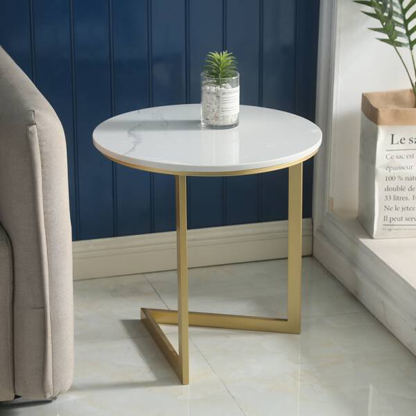 ชุดโต๊ะข้างเตียงข้างโซฟาท็อปหินอ่อน 2 ตัว