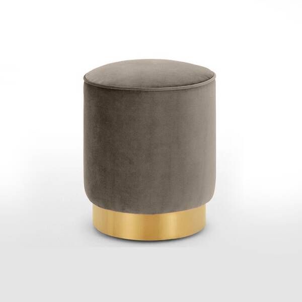 Velvet Golden Stool ม้านั่งกำมะหยี่ Size S สีเทา ราคาพิเศษ