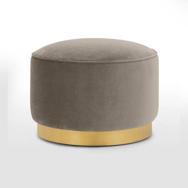 ม้านั่งกำมะหยี่ Size M สีเทา ราคาพิเศษ Velvet Golden Stool