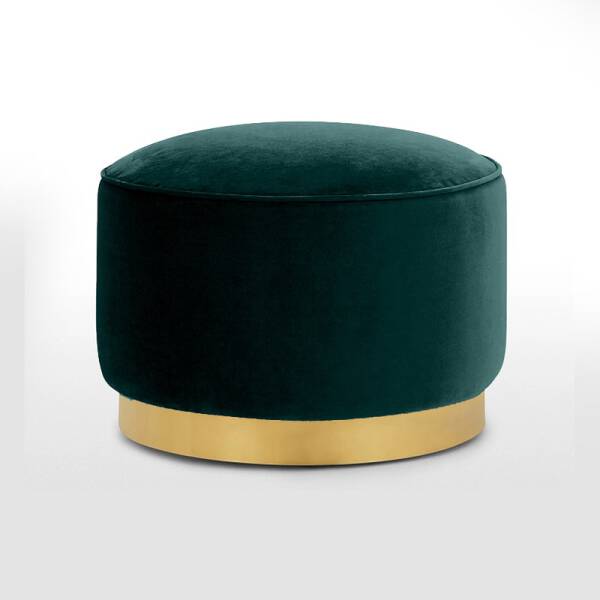 ม้านั่งกำมะหยี่ Size M สีเขียว ราคาพิเศษ Velvet Golden Stool