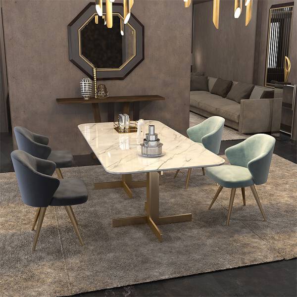 ขาย โต๊ะอาหารลายหินอ่อน - Marble Dining Table V ราคาพิเศษ