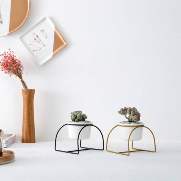 ขาย กระถางต้นไม้ตกแต่งบ้าน Semi Circle Flower Pot