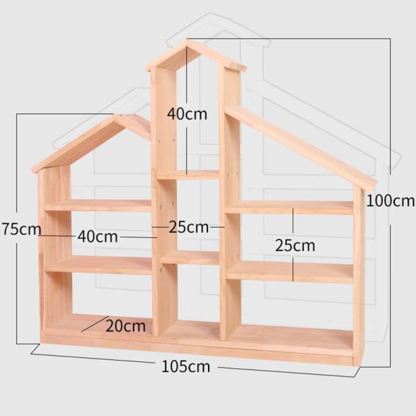 ขาย ชั้นวางของอเนกประสงค์สำหรับแต่งบ้าน Wooden Decorative Book Shelf Set ขนาด