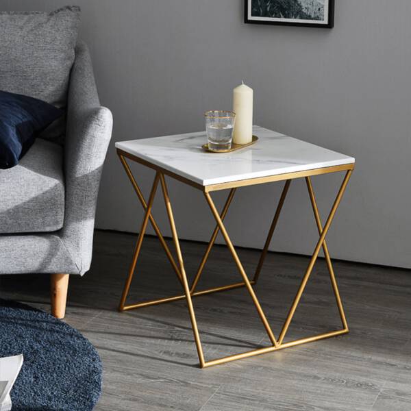 ขาย โต๊ะข้างลายหินอ่อน ท็อปหินอ่อนสีขาว ราคาพิเศษ