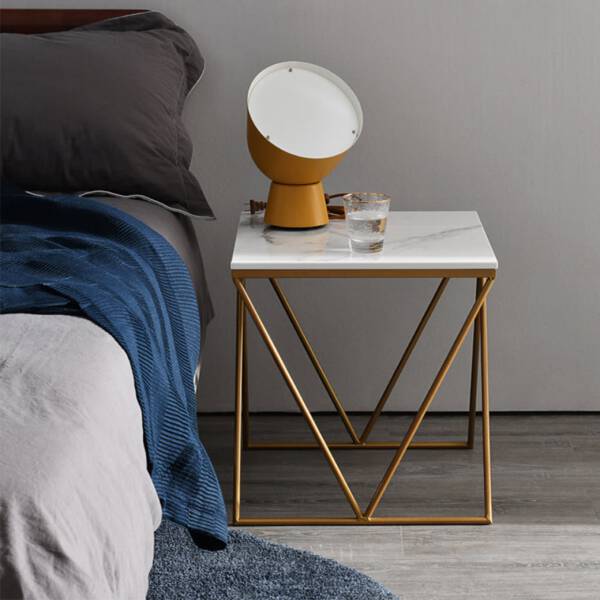 ขาย โต๊ะข้างลายหินอ่อน ท็อปหินอ่อนสีขาว ราคา