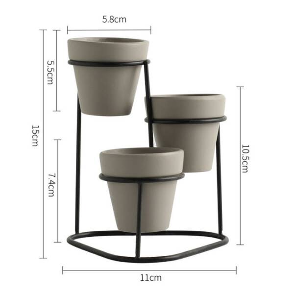 ขาย ชุดกระถางต้นไม้ Triple Flower Pot ราคา ลด