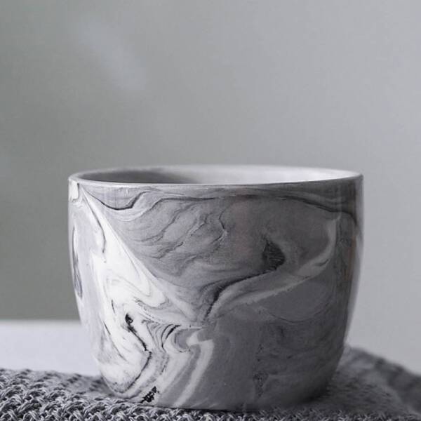 ขาย กระถางต้นไม้มงคลลายหินอ่อน Marble Flower Pot II ราคาพิเศษ