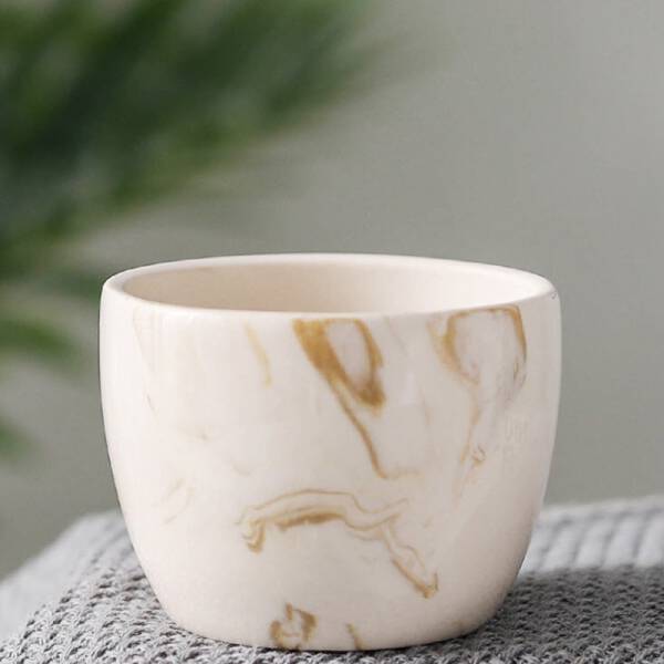 ขาย กระถางต้นไม้มงคลลายหินอ่อน Marble Flower Pot II ราคา ลด
