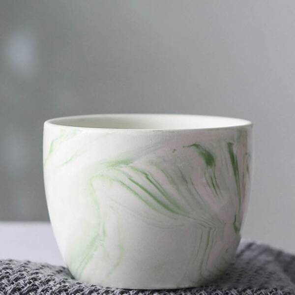 ขาย กระถางต้นไม้มงคลลายหินอ่อน Marble Flower Pot II ลด ราคา