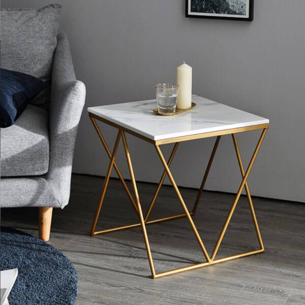 ขาย โต๊ะข้าง ท็อปหินอ่อนสี่เหลี่ยมจัตุรัส ท็อปหินอ่อนสีขาว ราคาพิเศษ