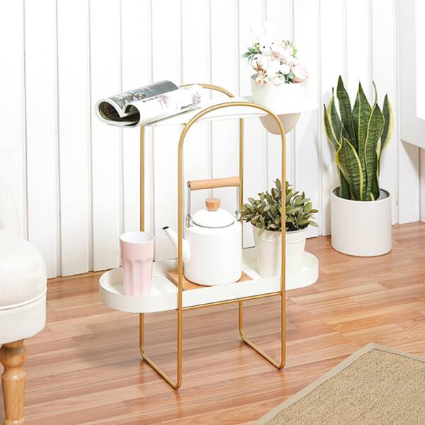 ขาย โต๊ะข้างชั้นวางของอเนกประสงค์ สไตล์มินิมอล สีขาว ราคาพิเศษ