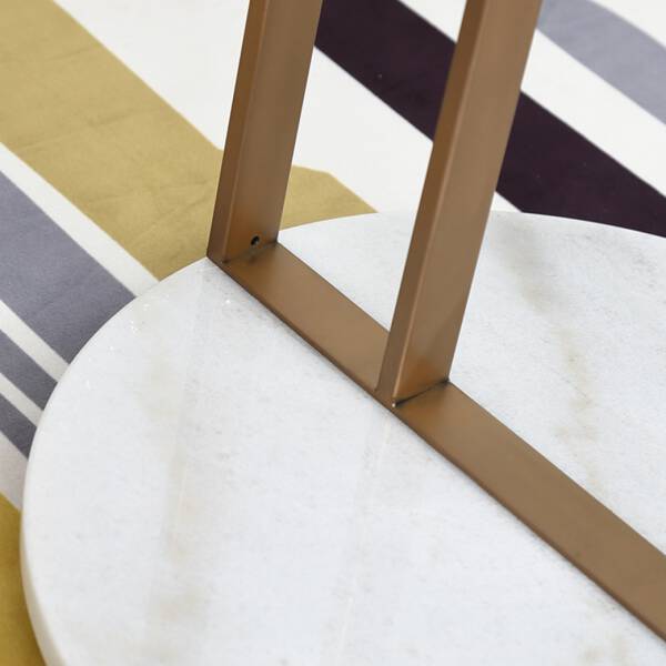 ฐาน โต๊ะข้างเตียง โต๊ะข้างโซฟา หินอ่อนสองสีขาวดำ