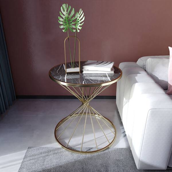 ขาย โต๊ะข้างเตียง โต๊ะข้างโซฟา ท็อปหินอ่อน สีดำ ราคาพิเศษ