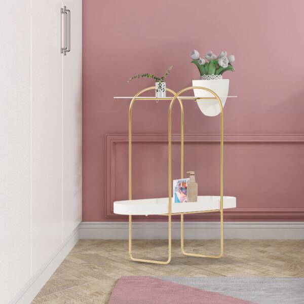 โต๊ะข้างชั้นวางของอเนกประสงค์ สไตล์มินิมอล สีขาว ราคา