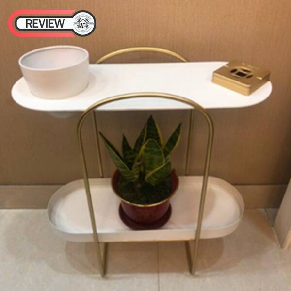 รีวิว โต๊ะข้างชั้นวางของอเนกประสงค์ สไตล์มินิมอล สีขาว