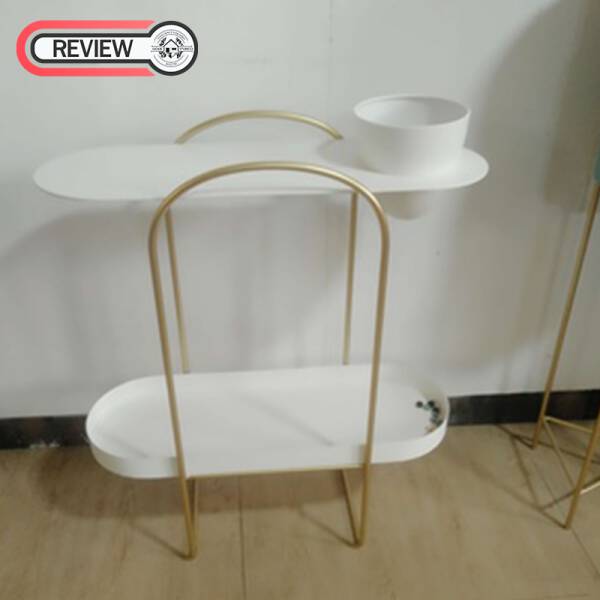 รีวิว โต๊ะข้างชั้นวางของอเนกประสงค์ สไตล์มินิมอล สีขาว