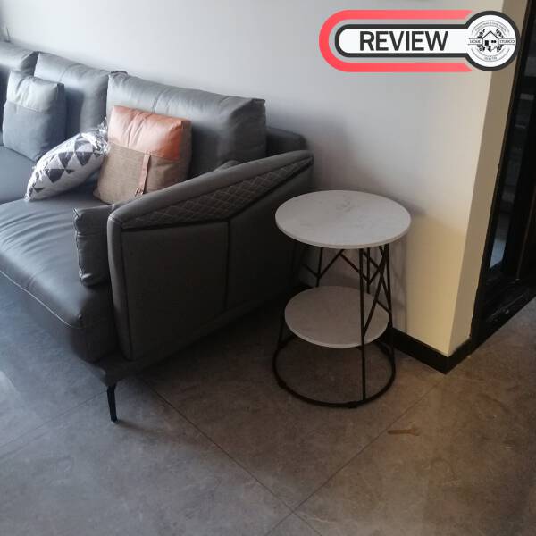 รีวิว โต๊ะข้างเตียง โต๊ะข้างโซฟา ท็อปหินอ่อนสองชั้น ดีไซน์เอกลักษณ์