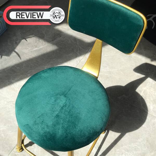 รีวิว เก้าอี้ผ้ากำมะหยี่สไตล์พรีเมี่ยม เบาะสีเขียว