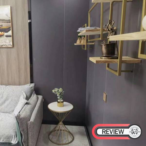 รีวิว โต๊ะข้างเตียง โต๊ะข้างโซฟา ท็อปหินอ่อน สีขาว