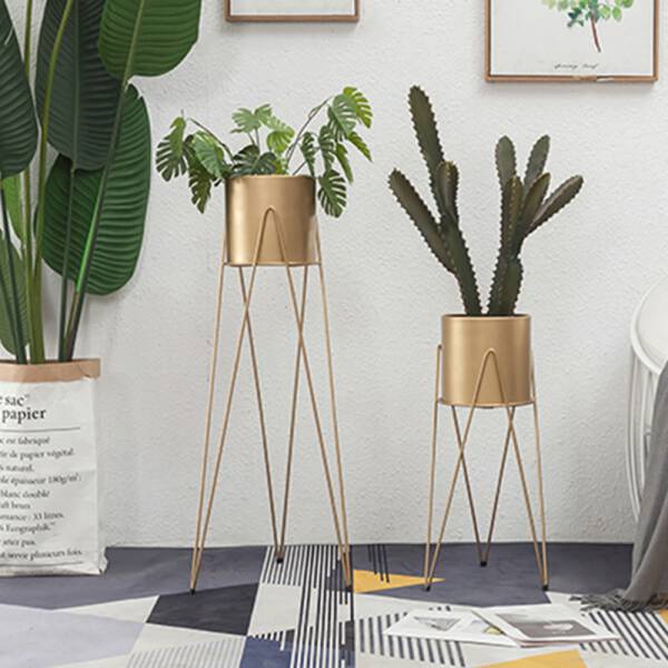 ขาย กระถางต้นไม้สีทอง Golden Flower Pot Set Series A