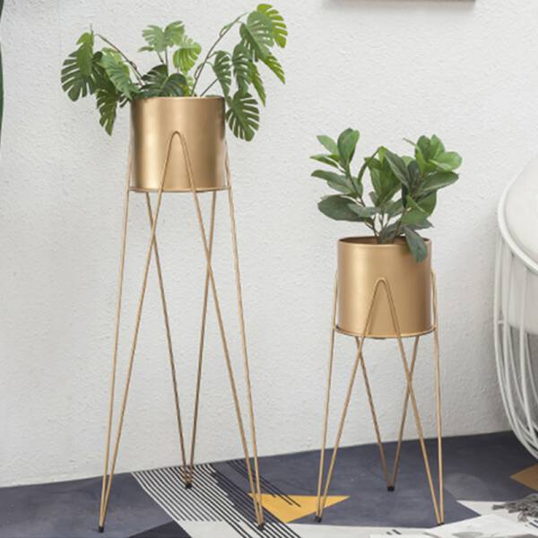 ขาย กระถางต้นไม้สีทอง Golden Flower Pot Set Series A พิเศษลด