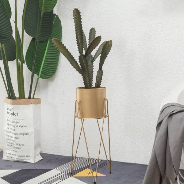 ขาย กระถางต้นไม้สีทอง Golden Flower Pot Set Series A ลด