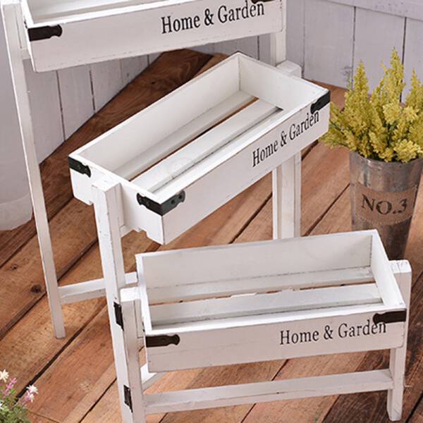 ขาย ชั้นวางกระถางต้นไม้ 3 ชั้น Vintage Flower Shelf ลด ราคา