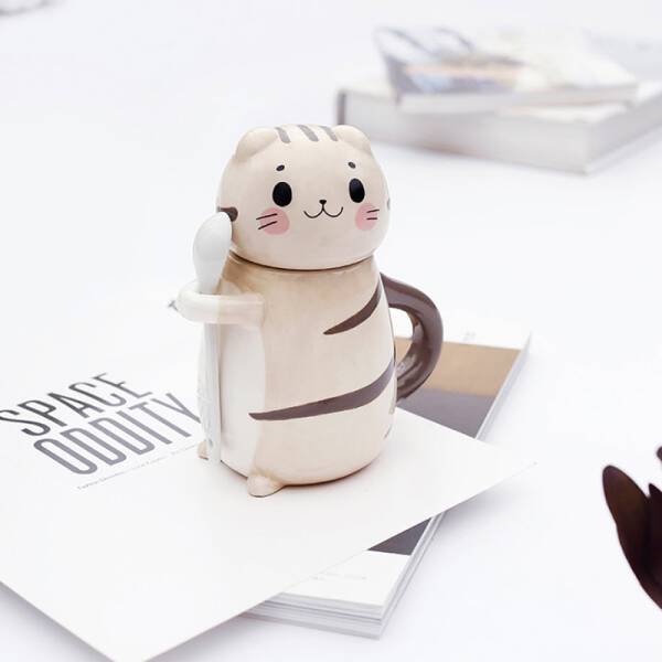ขาย แก้วกาแฟลายน้องเหมียว Ceramic Cat Mug พิเศษ ราคาลด