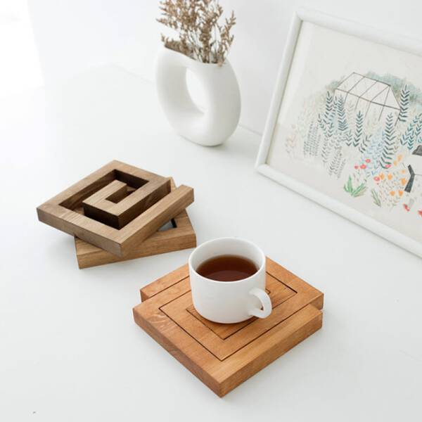ขาย แผ่นไม้รองแก้ว Creative Design Coaster ราคา พิเศษ