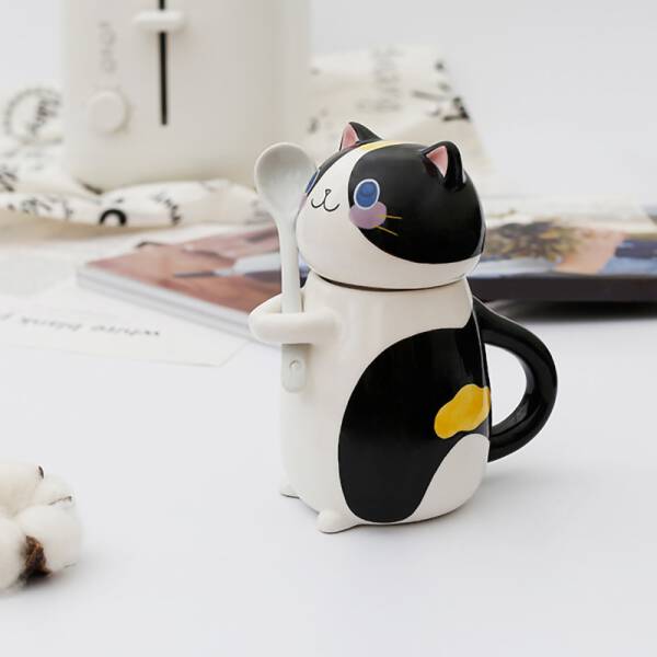 ขาย แก้วกาแฟลายน้องเหมียว Ceramic Cat Mug ราคาลด พิเศษ