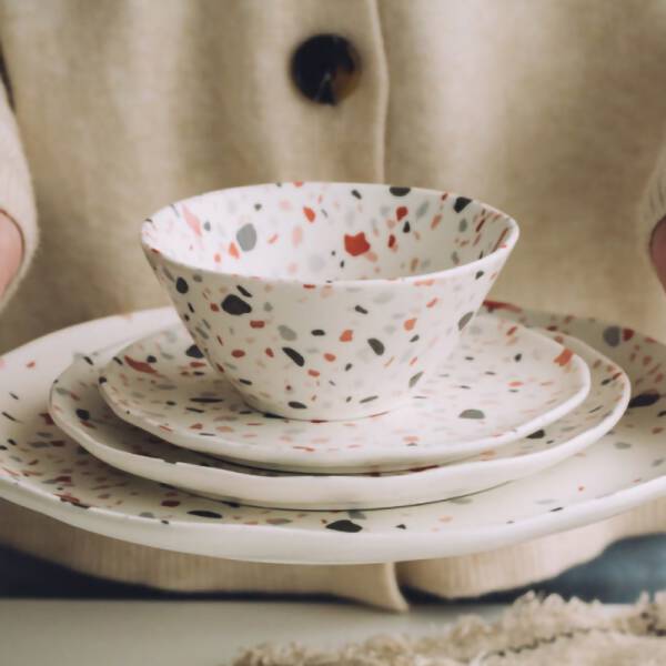 ขาย จานชามสำหรับแต่งบ้านลายหินขัด Terrazzo Style Kitchenware ราคา