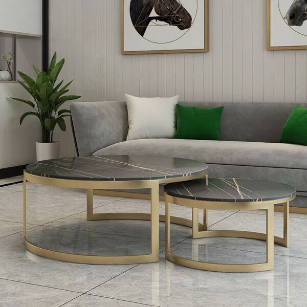 ขาย ชุดโต๊ะกลางห้องรับแขกหินอ่อน Luxury Livingroom Coffee Table Set ลดราคาพิเศษ
