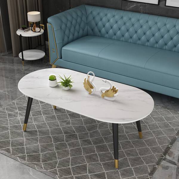 ขาย โต๊ะกลางท็อปสี่เหลี่ยมผืนผ้าหินอ่อน Rectangle Marble Coffee Table ลดราคาพิเศษ