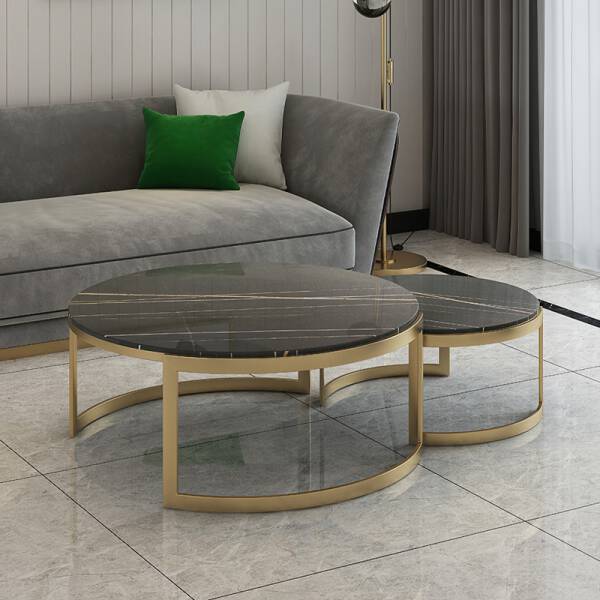 ขาย ชุดโต๊ะกลางห้องรับแขกหินอ่อน Luxury Livingroom Coffee Table Set ลดพิเศษ
