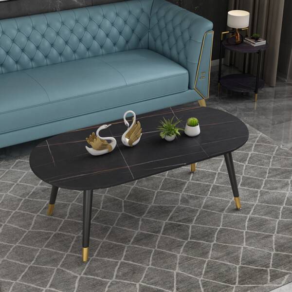 ขาย โต๊ะกลางท็อปสี่เหลี่ยมผืนผ้าหินอ่อน Rectangle Marble Coffee Table