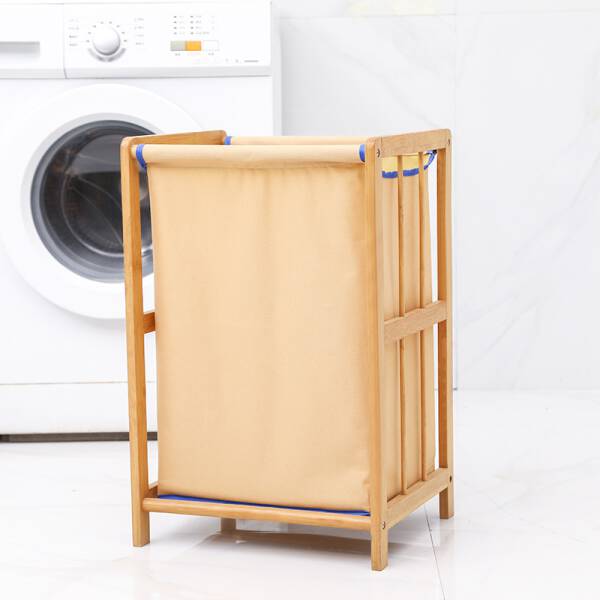 ขาย ตะกร้าผ้า Bamboo Versatile Basket Clothes Shelf