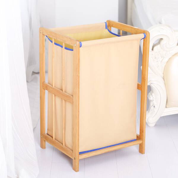ขาย ตะกร้าผ้า Bamboo Versatile Basket Clothes Shelf
